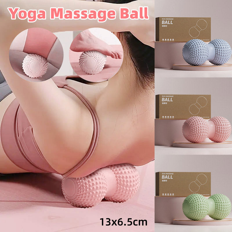 Peanut Massage Ball Foot and Muscle Relaxation Yoga Fitness Massage Tool - Pink