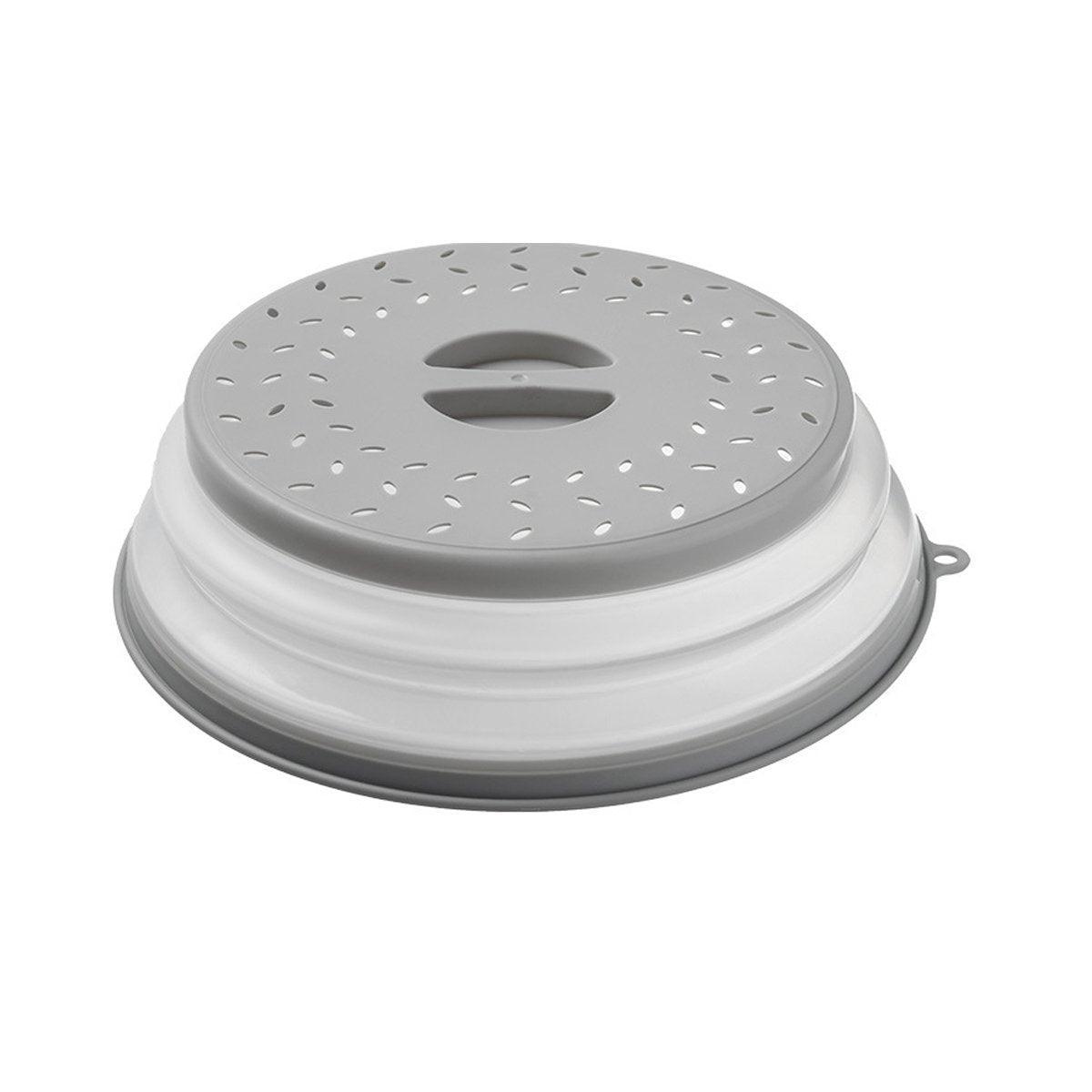 Multifunctional Microwave Oven Food Cover Heat Resistant Folding Splash Guard - Grey 6