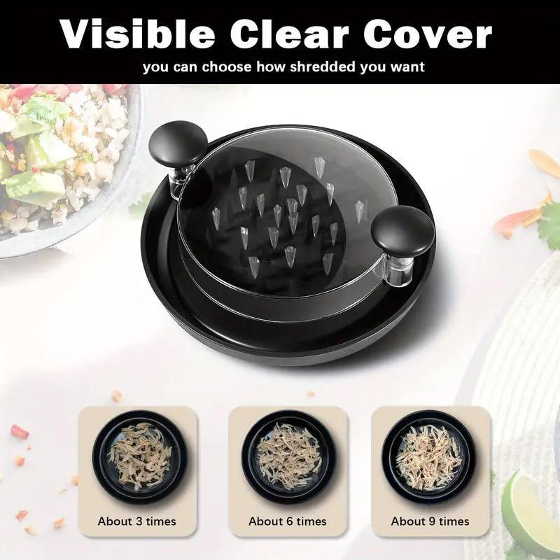 Chicken Breast Shredder Meat Mincer Tear Shredder Handheld Mincing Tool Kitchen - Black 4