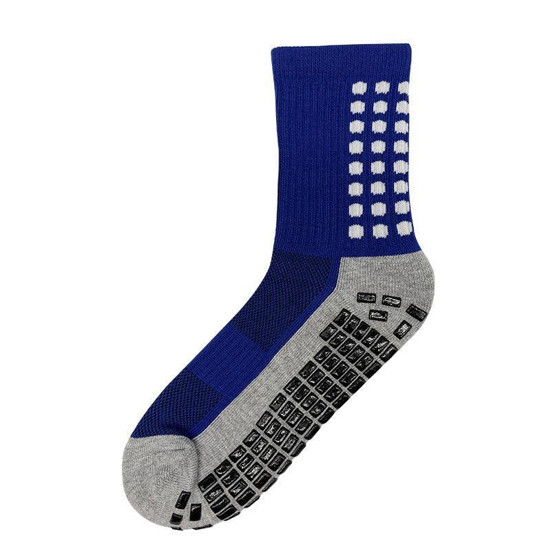 Anti-Slip Sports Socks with PVC Grip Dots for Soccer Basketball and Training Use - Blue 10