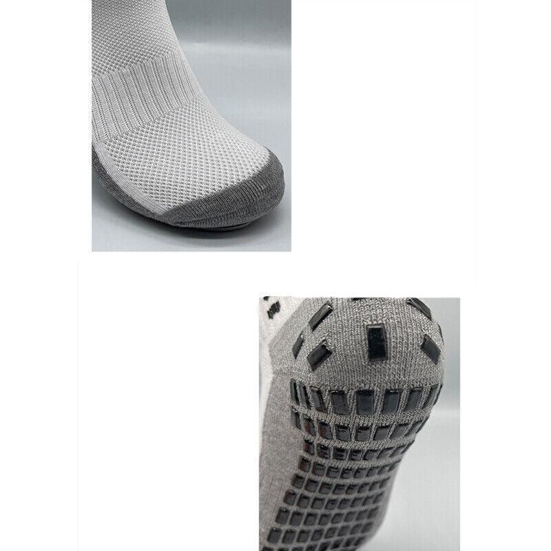 Anti-Slip Sports Socks with PVC Grip Dots for Soccer Basketball and Training Use - Red 4