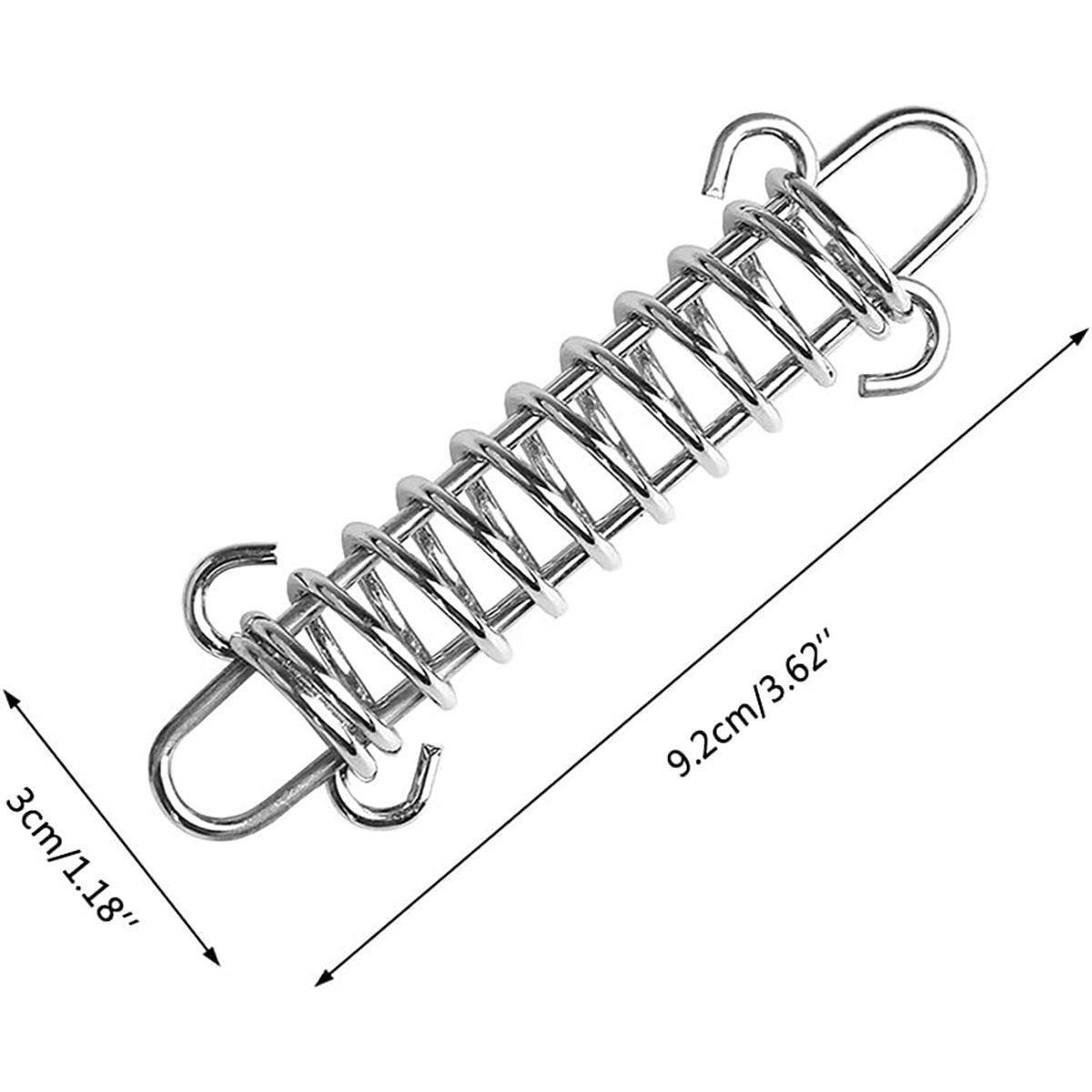 1-15PCS Outdoor Camping Tent Spring Wind Rope Buckle Fix Hook Buckles Silver Red - 10pair 3