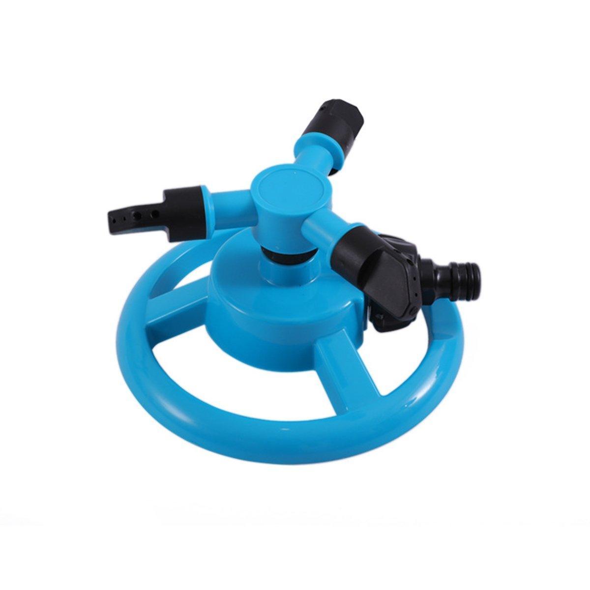 Small Disc Sprinkler 360 Degree Rotating Garden Sprayer Three Prong Spray Water - Green 7