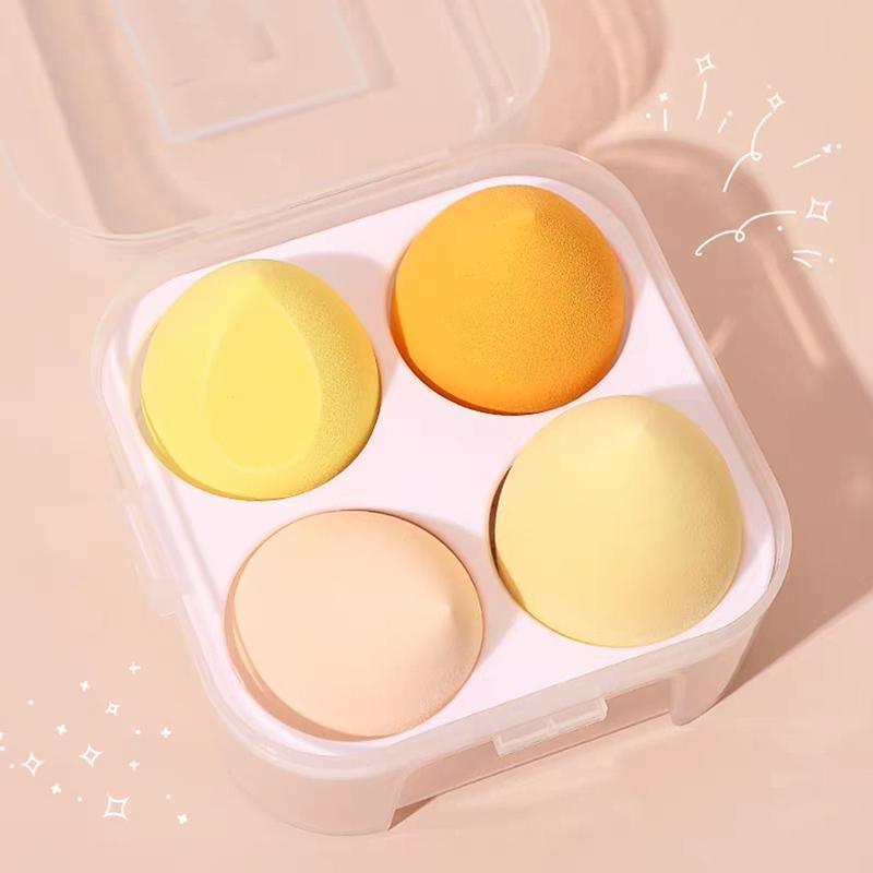4PCS Value Makeup Foundation Blender Sponge Blending Puff Cosmetic Beauty Eggs - Yellow 3