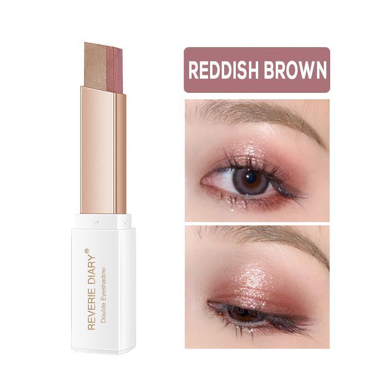 Glitter Double Colour Gradient Eyeshadow Stick Two Tone Eye Shadow Pen Cosmetics - 4 5