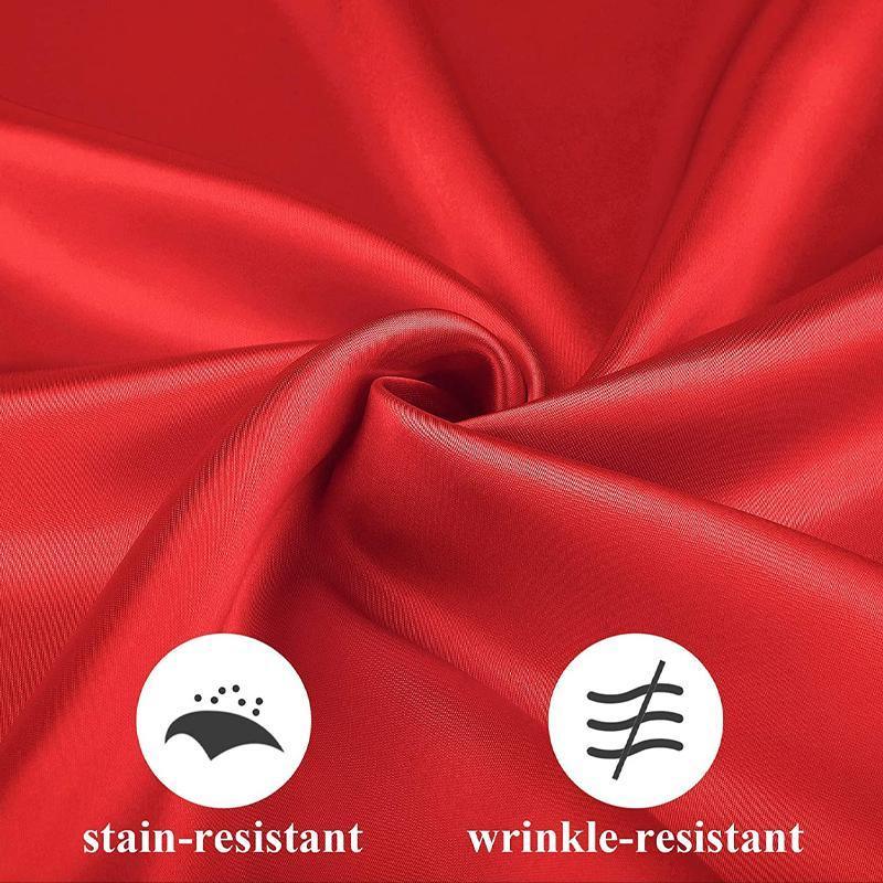 50PCS Polyester Plain Fabric Cotton Napkins For Wedding Cloth pc Table Dinner - Red 3