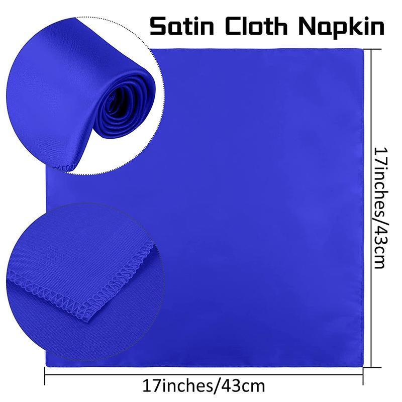 50PCS Polyester Plain Fabric Cotton Napkins For Wedding Cloth pc Table Dinner - Red 5