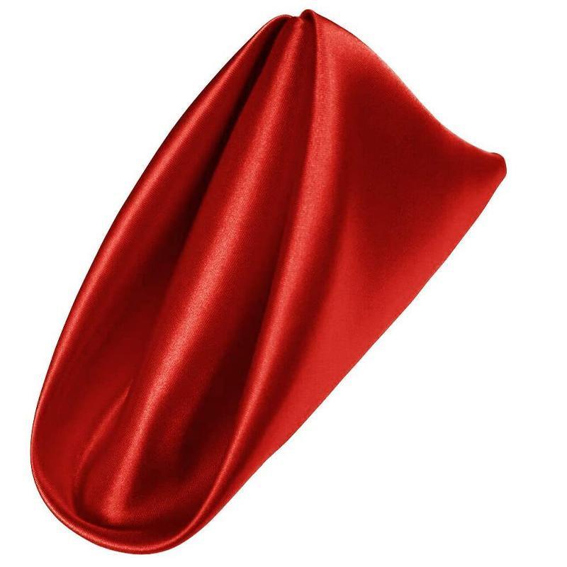 50PCS Polyester Plain Fabric Cotton Napkins For Wedding Cloth pc Table Dinner - Red 8
