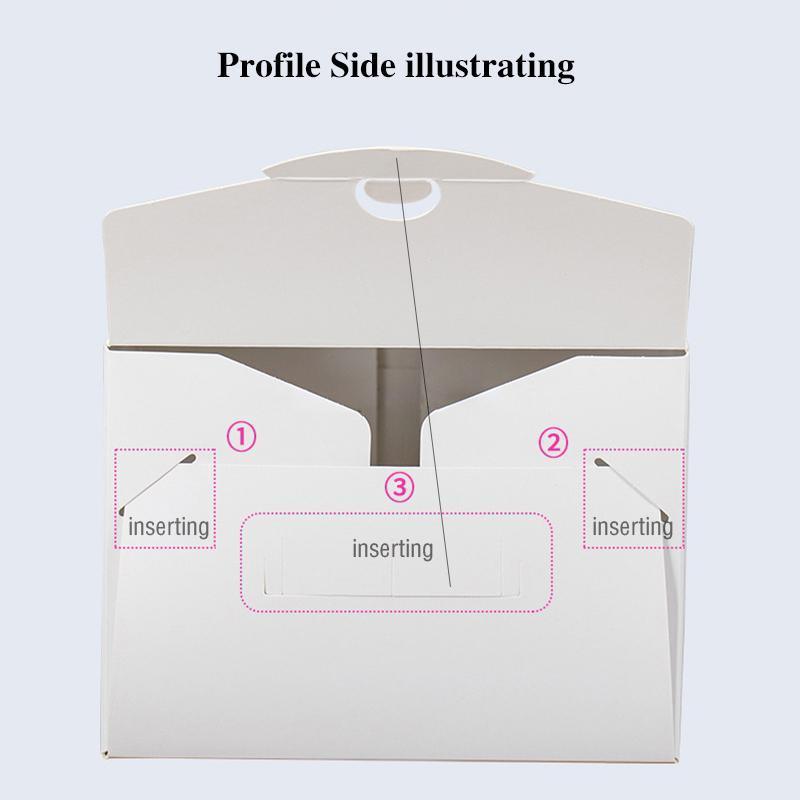 30PCS White Portable Cake Boxes Display Window Packing Case Party with Handle Birthday - 12 inch 4