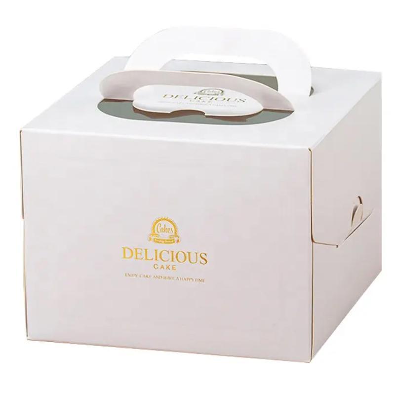 30PCS White Portable Cake Boxes Display Window Packing Case Party with Handle Birthday - 12 inch 9