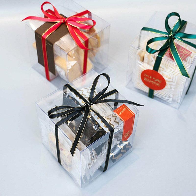 50X Clear Macaron Square Boxes Bomboniere Wedding Favour Gift Packaging 5X5X5cm - 50PCS 4