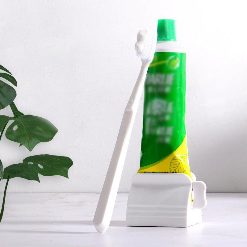 Large Bathroom Toothpaste Squeezer Tube Easy Stand Dispenser Rolling Holder Seat - Red 5