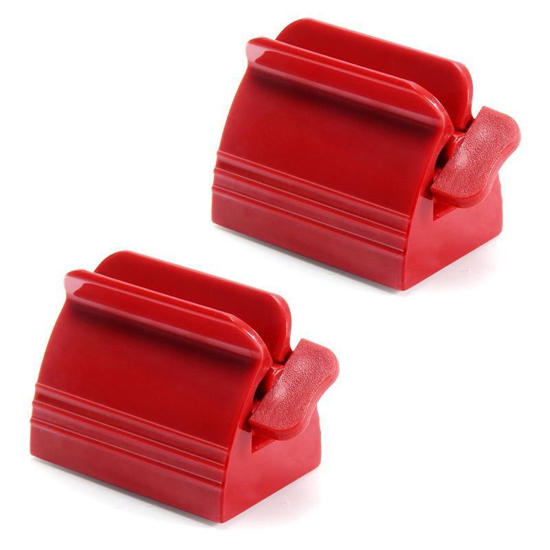 Large Bathroom Toothpaste Squeezer Tube Easy Stand Dispenser Rolling Holder Seat - Red 7
