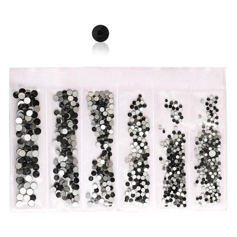 1440Pcs Glitter Rhinestones Crystal Clear Flat Bottom Glass Nail Art Nail Drill - Aurora 6