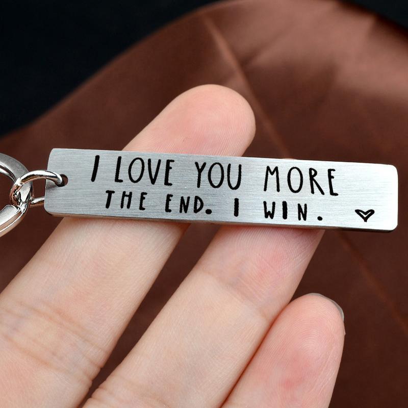 I Love You More The End I Win Stainless Steel Couple Keyring Keychain Gift Funny - X1 3