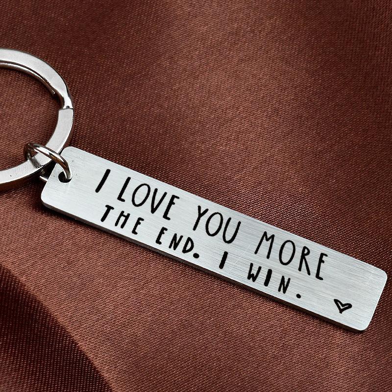I Love You More The End I Win Stainless Steel Couple Keyring Keychain Gift Funny - X1 4