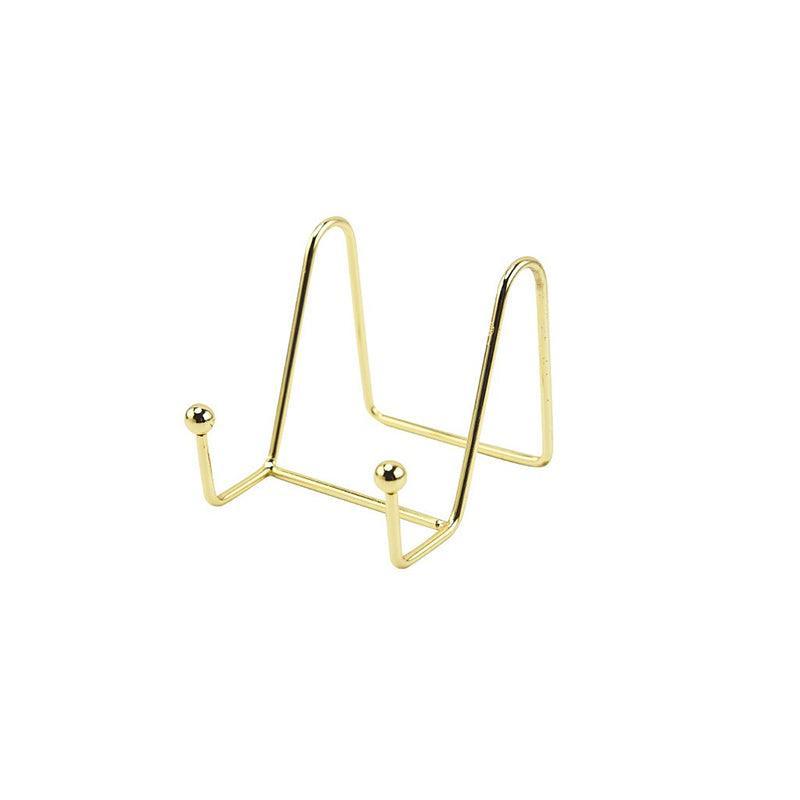 Iron Display Stand Dish Rack-Plate Bowl Picture Frame Photo Book Pedestal Holder - Rose Gold-L 10