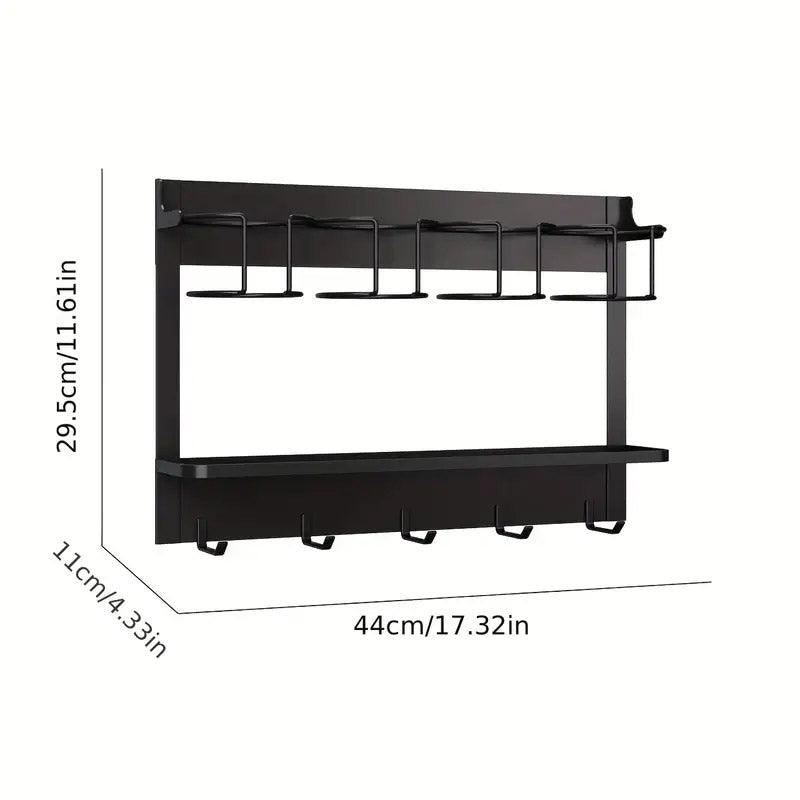 Magnetic Mug Organizer Cup Holder Wall Mount Storage for Kitchen Office Home Use - White 3