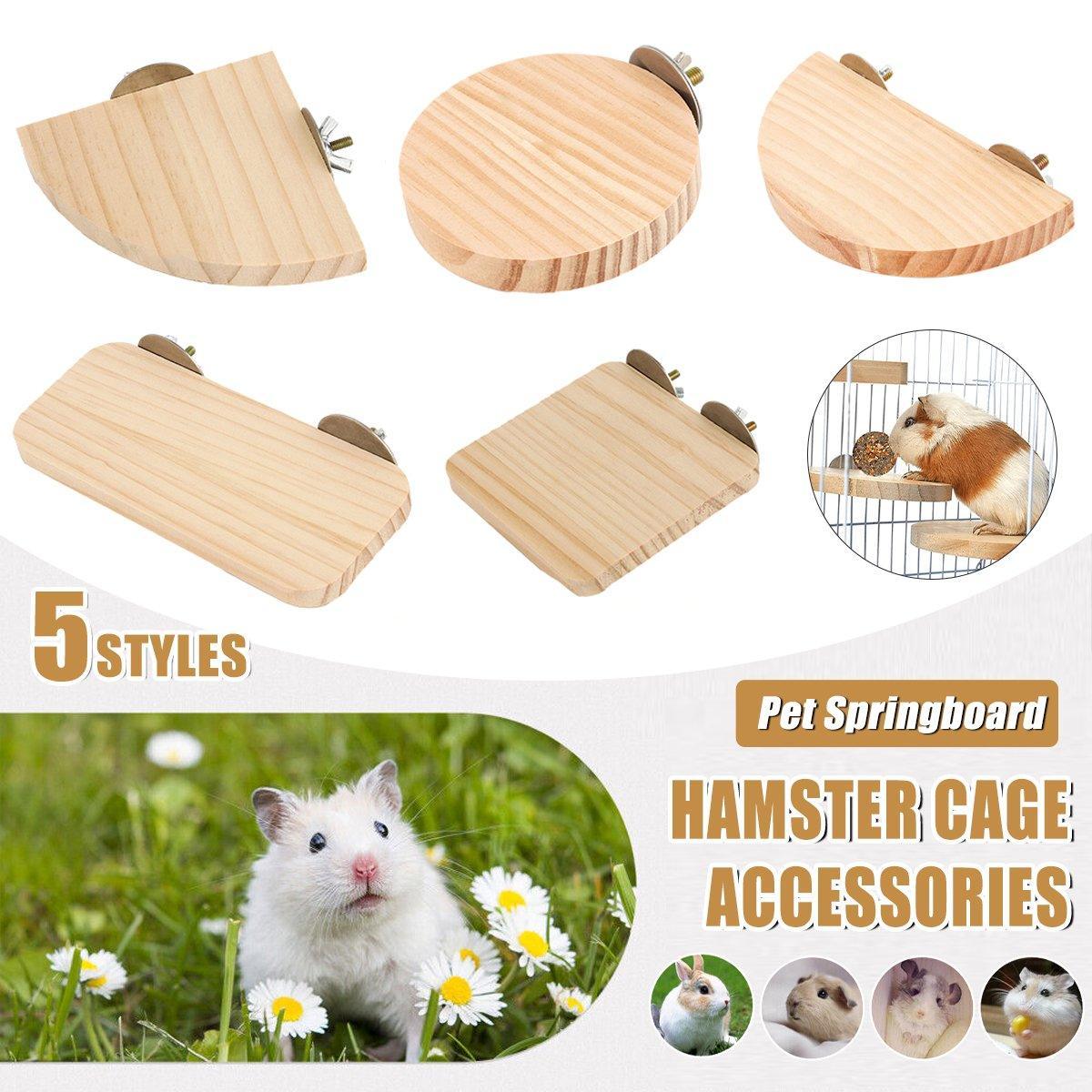 Hamster Parrot Play Stand Jump Platform Squirrel Cage Accessories Gear Pet Toy - A2109 (9.5*9.5*1.5cm) 4