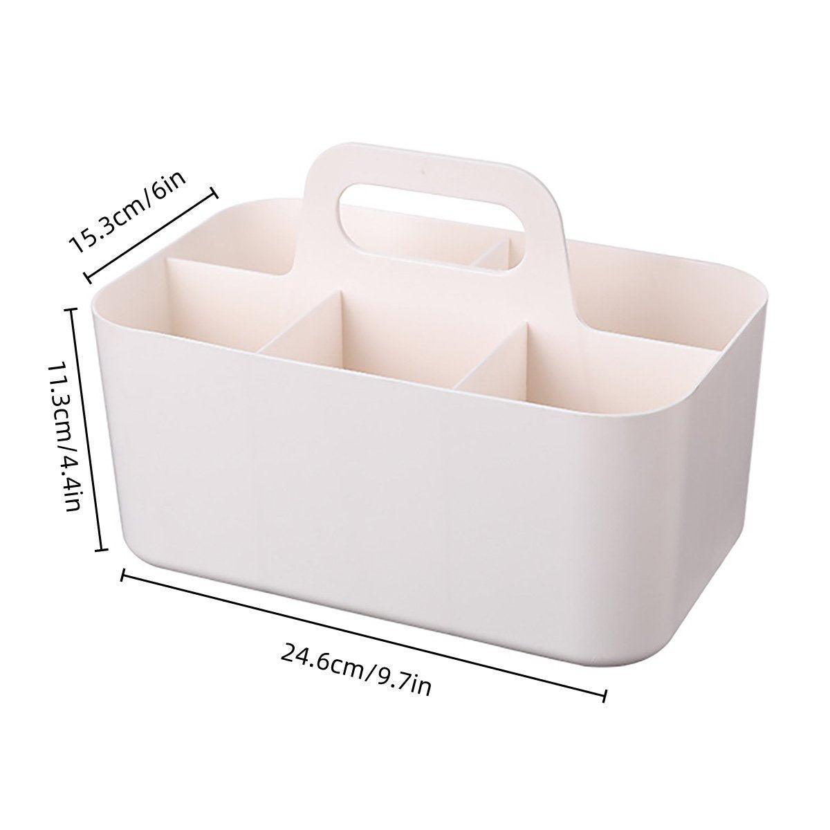 Multi Functional Desktop Organizer Compartmentalized Storage Box Portable Basket - Pink 3