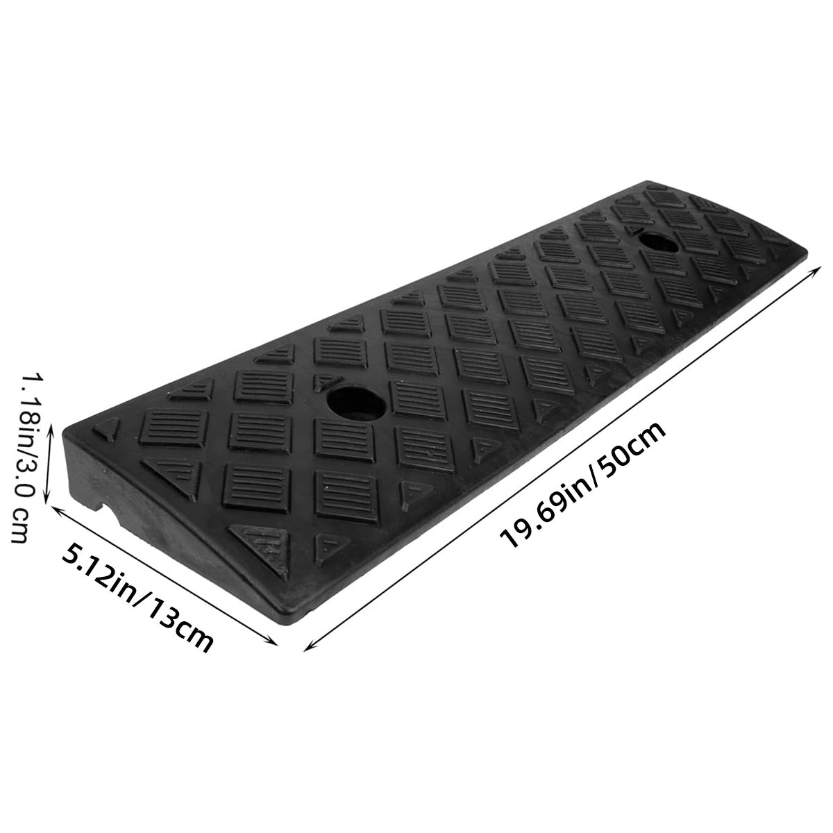 Uphill Step Ramp Pad 2PCS Plastic Slope Threshold Ramp Pad For Driveway Support 3