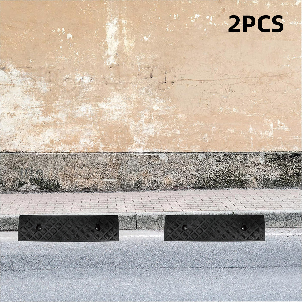 Uphill Step Ramp Pad 2PCS Plastic Slope Threshold Ramp Pad For Driveway Support 4