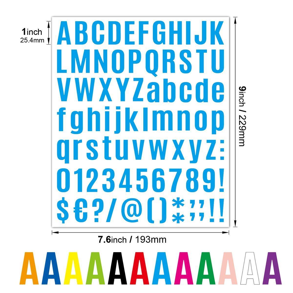 10pcs Letter Stickers Colorful DIY Scrapbooking Water Bottle Greeting Cards - Light Blue 3