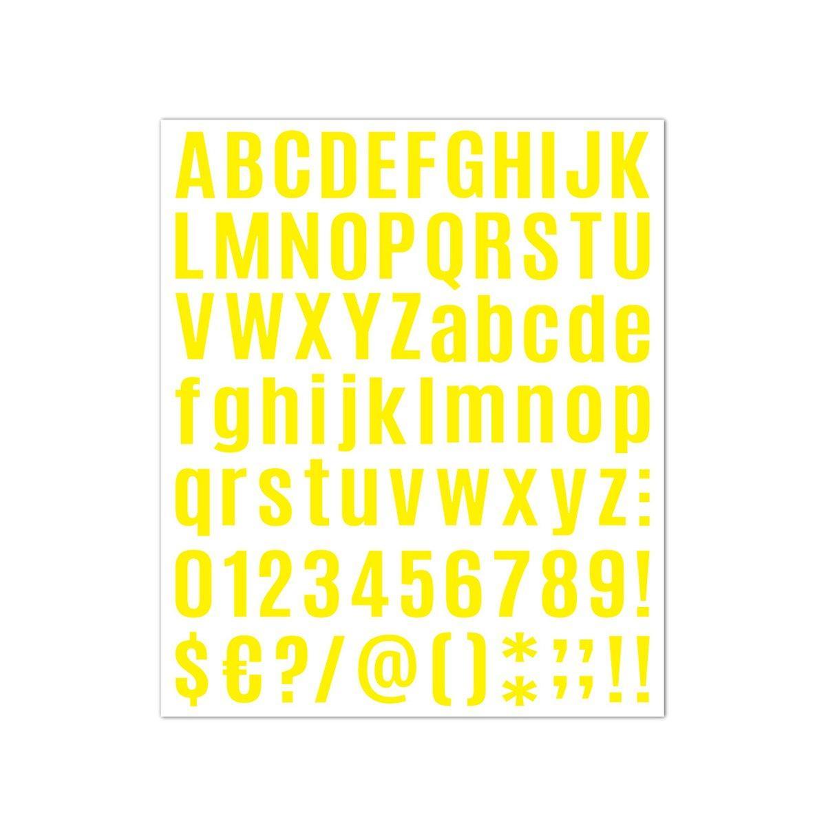 10pcs Letter Stickers Colorful DIY Scrapbooking Water Bottle Greeting Cards - Yellow 13