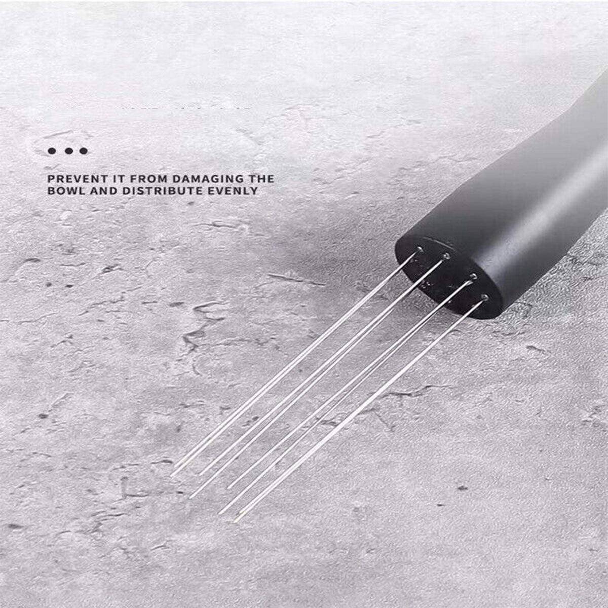 Stainless Steel Coffee Distributor Needle Espresso Stirring Tool Powder Tamper - Silver 4