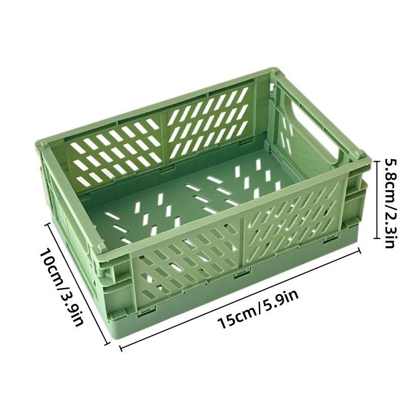 4PCS Collapsible Plastic Storage Box Desktop Organizer Basket Storage Container 3