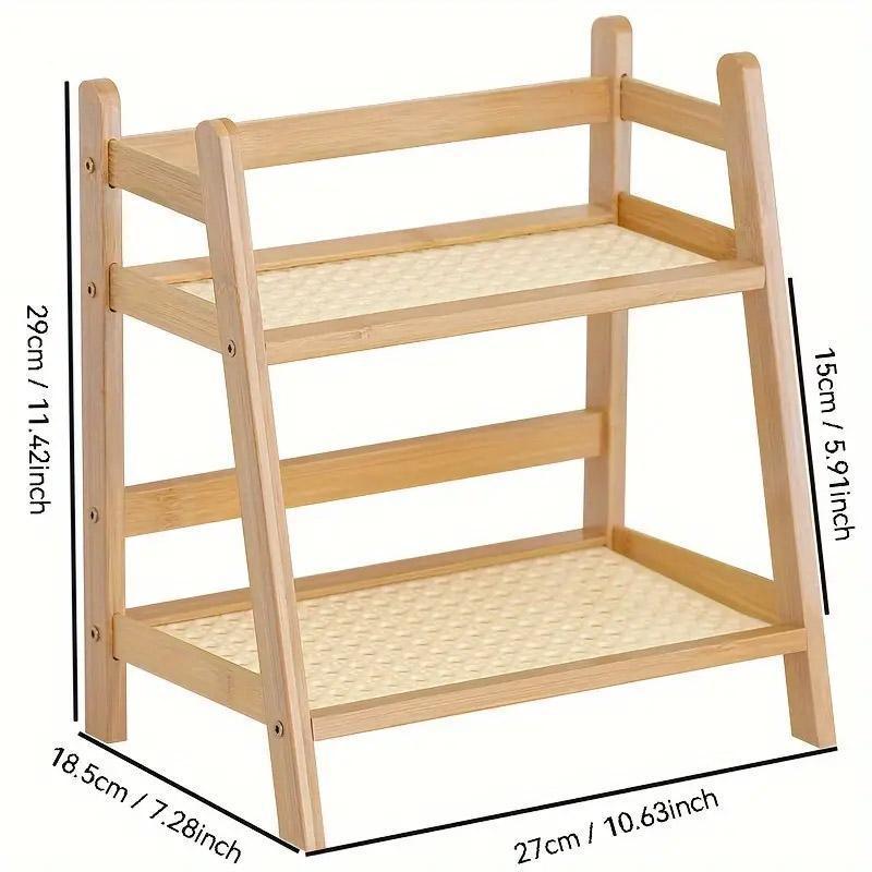 Multi Tier Desktop Storage Shelf Organizer Rack for Home Office and Study Use 3