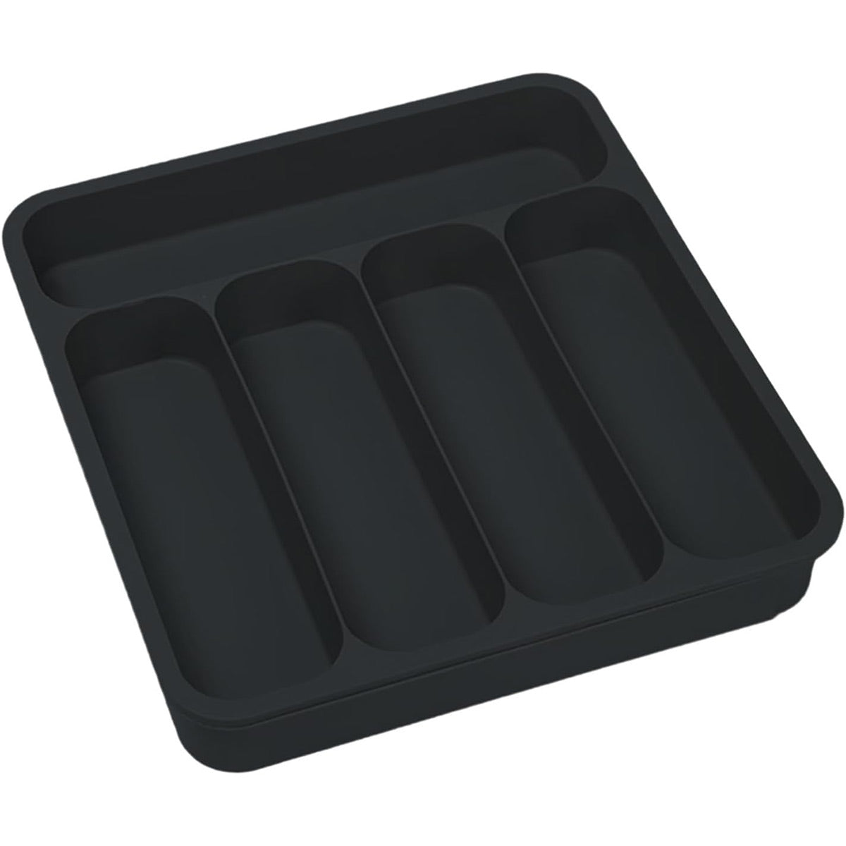 Expandable Cutlery Drawer Organizer Adjustable 6 Slot Kitchen Utensil Tray - Black 6