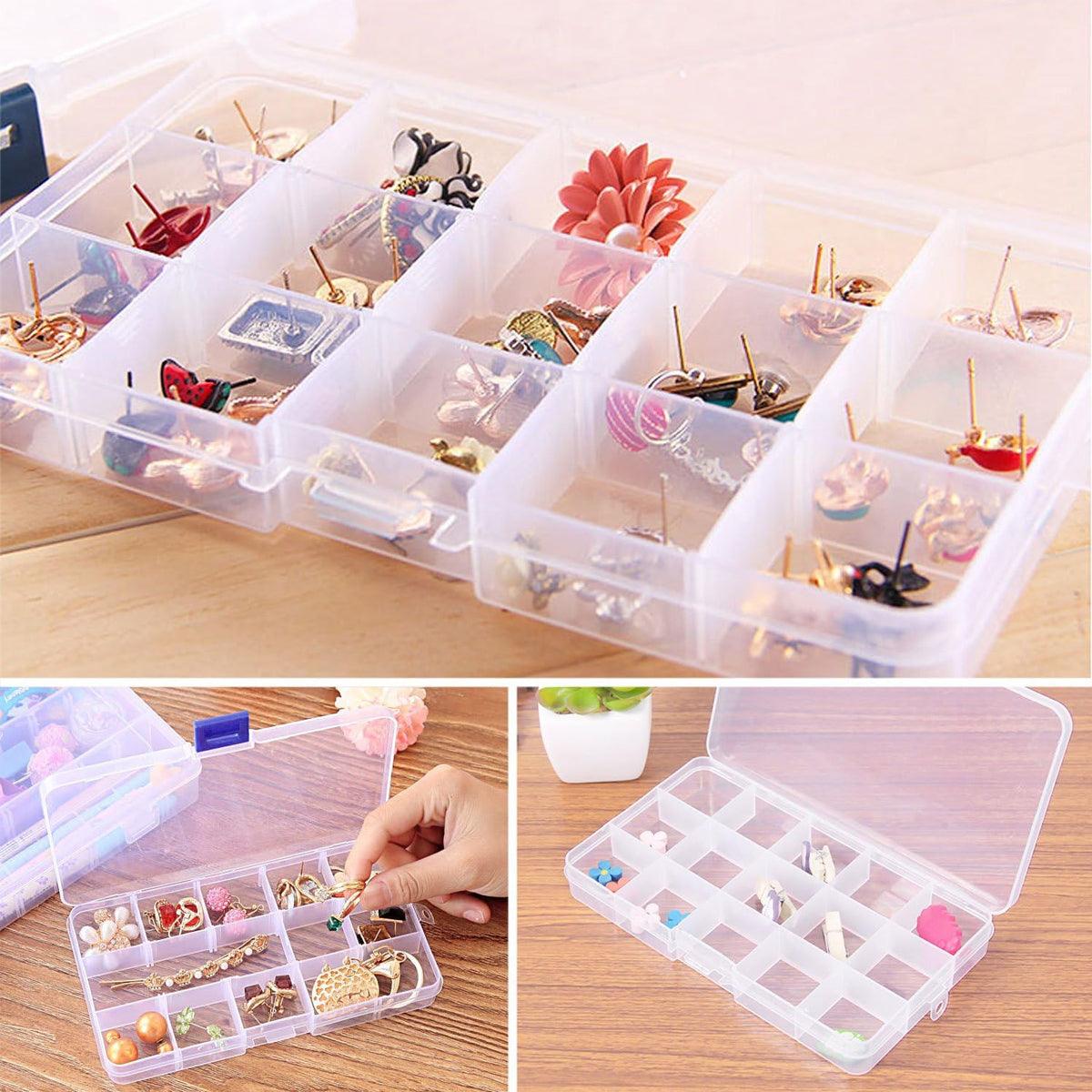 10pcs 15Compartments Plastic Box Case Bead Storage Organizer Jewelry Craft Box 4