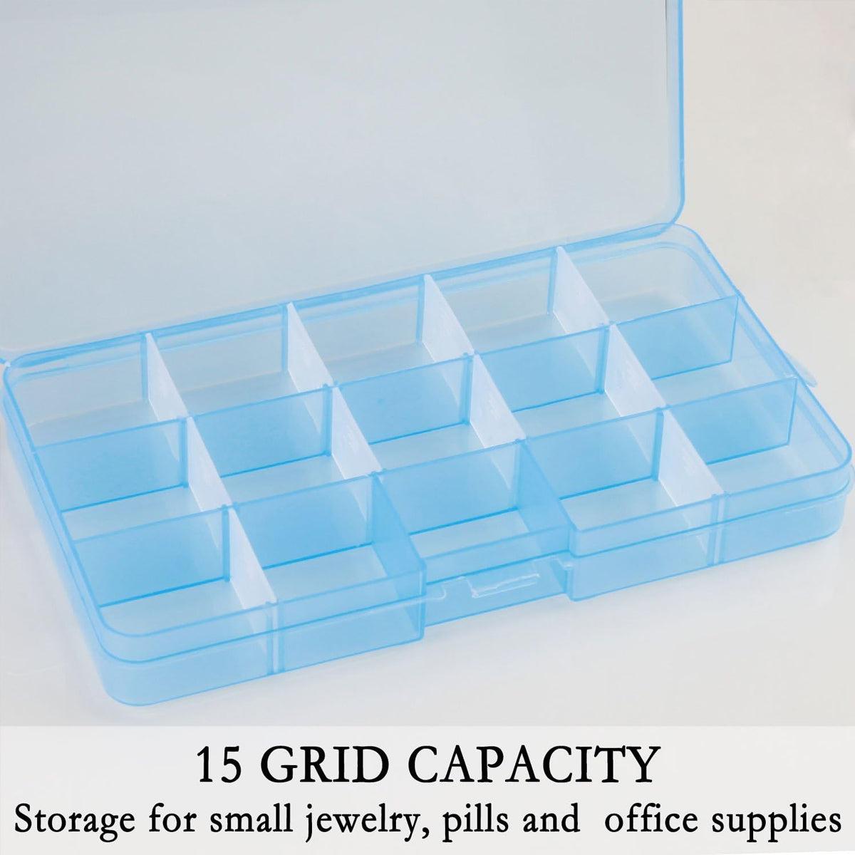 10pcs 15Compartments Plastic Box Case Bead Storage Organizer Jewelry Craft Box 5