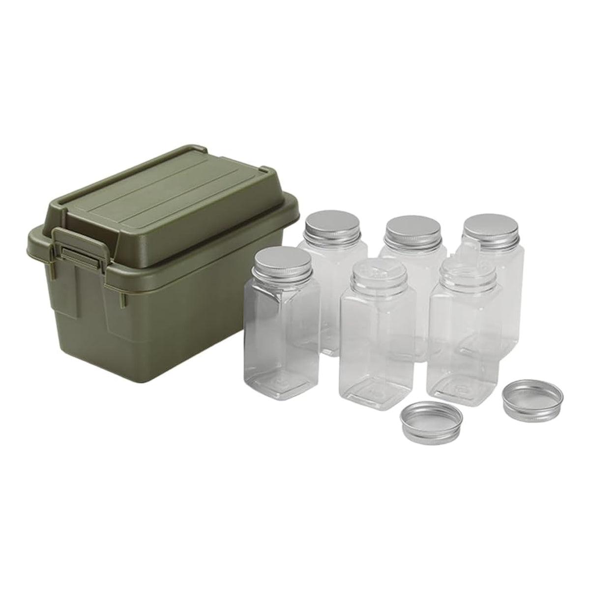 7pcs Portable Spice Bottle Set Travel BBQ Camping Storage Container Organizer