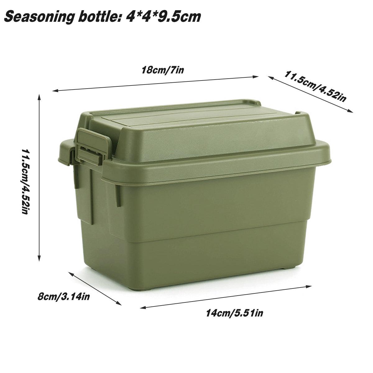 7pcs Portable Spice Bottle Set Travel BBQ Camping Storage Container Organizer 3