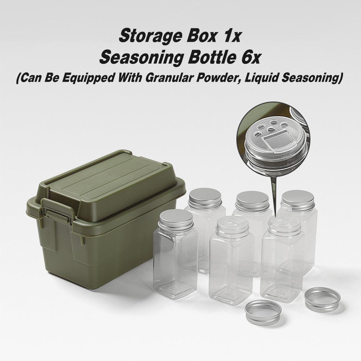 7pcs Portable Spice Bottle Set Travel BBQ Camping Storage Container Organizer 5