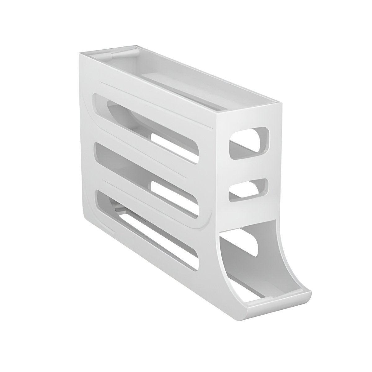 Automatic Scrolling Egg Holder 2/4-Tier Storage Box Container for Refrigerator - Beige(2-Tier) 6