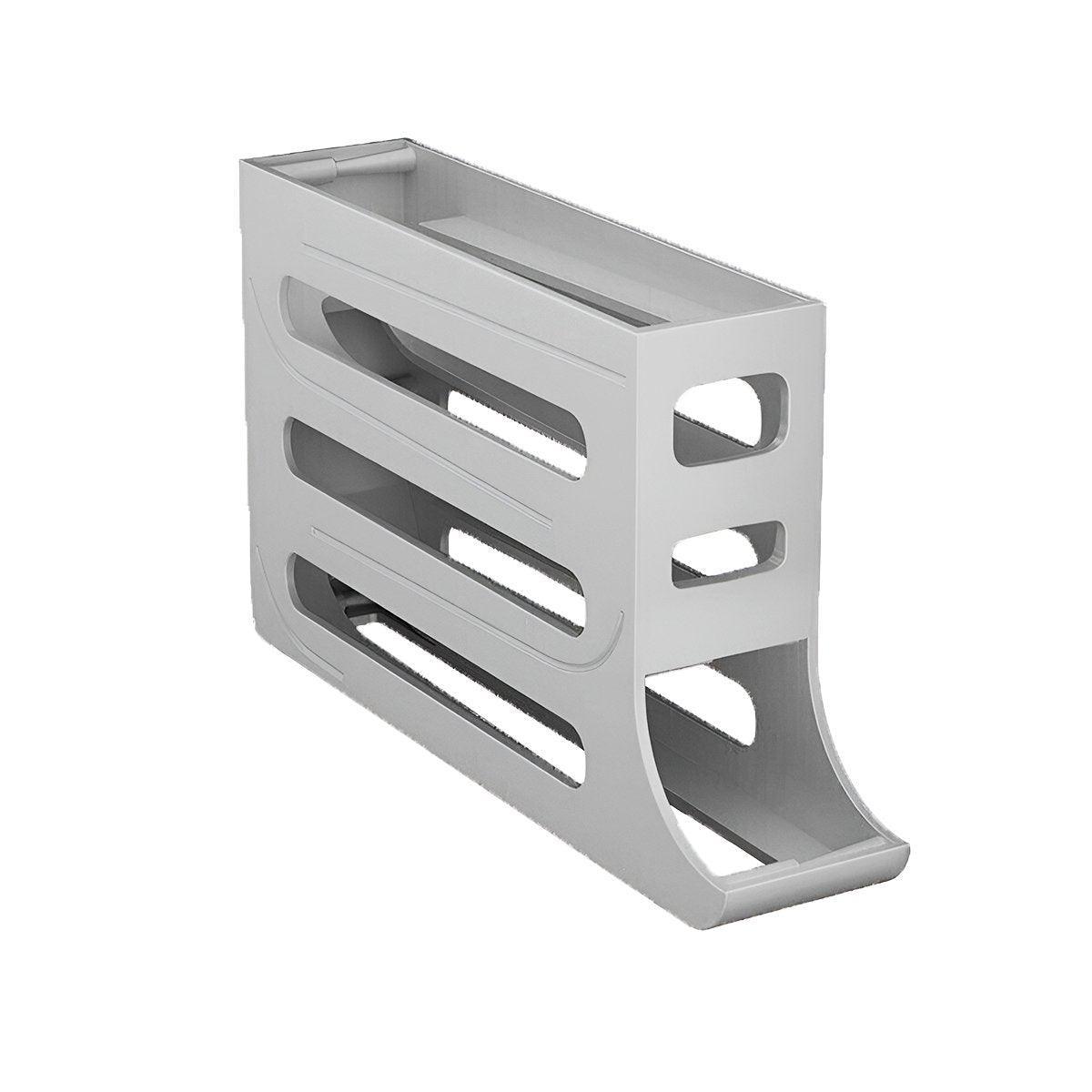 Automatic Scrolling Egg Holder 2/4-Tier Storage Box Container for Refrigerator - Beige(2-Tier) 8