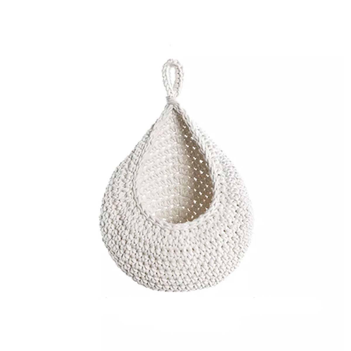 Cotton Rope Woven Storage Basket Wall Mount Fruit Vegetable Organizer Container - XL 6