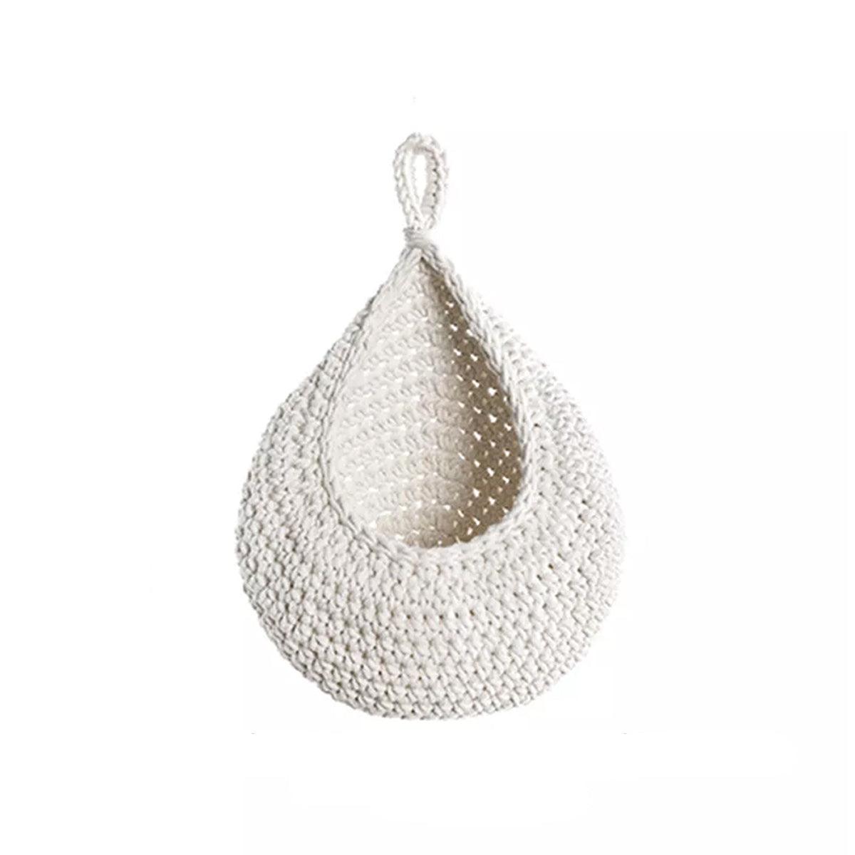 Cotton Rope Woven Storage Basket Wall Mount Fruit Vegetable Organizer Container - XL 7