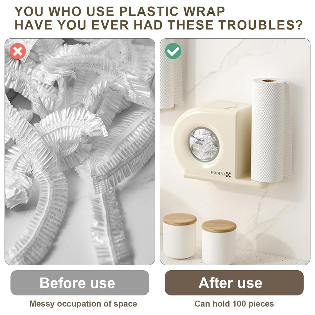 Wall Mounted Kitchen Storage Rack for Plastic Bags Rags Film Organizer Box Use - White 5