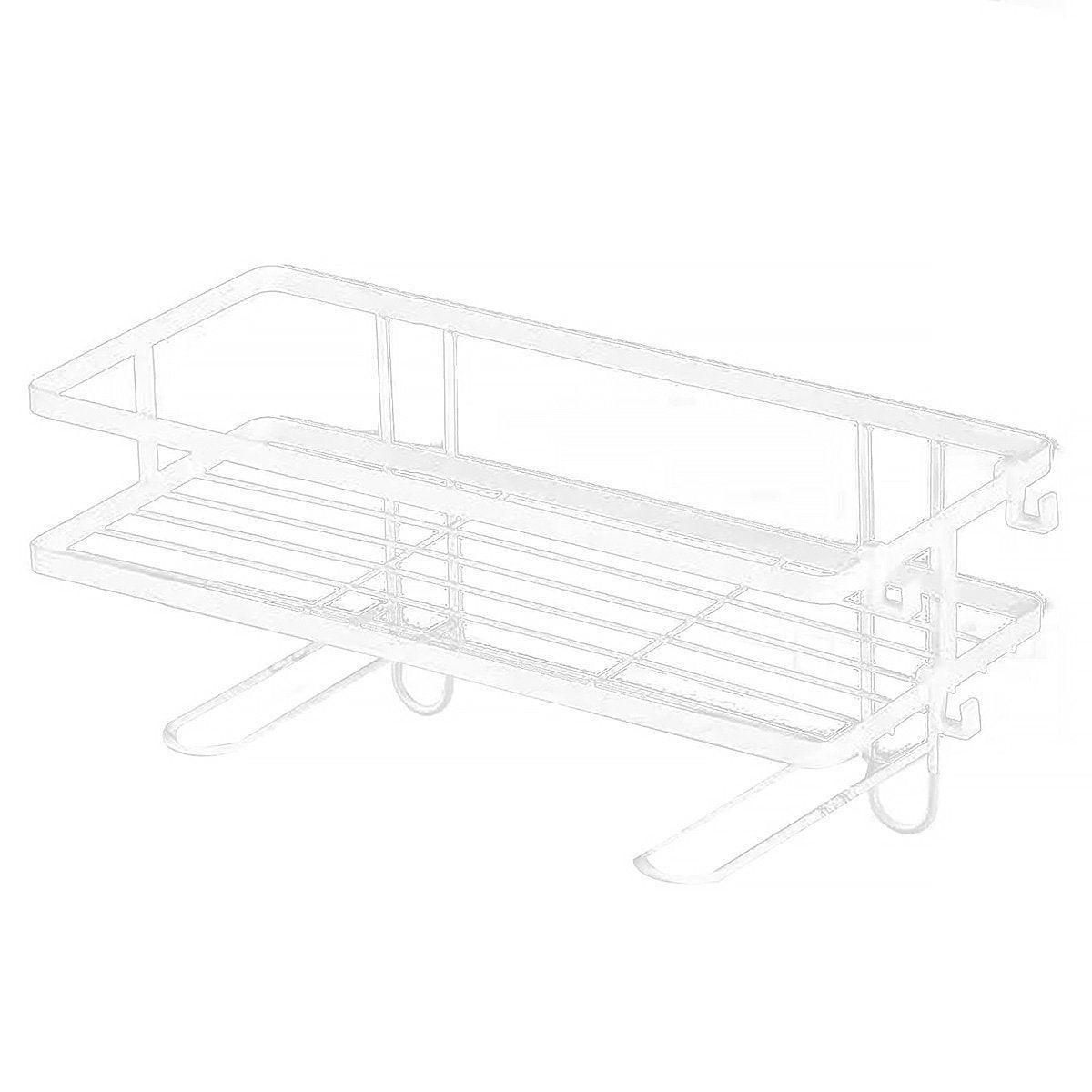 Storage Rack 1Tier Space Saver Over The Toilet Steel Bathroom Shelf Organizer - White 7