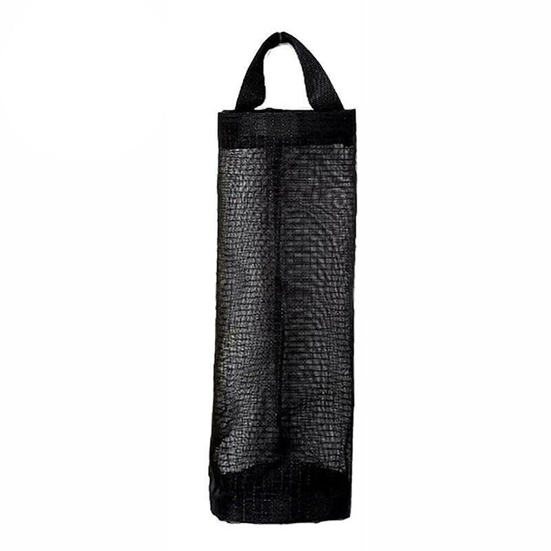 Hanging Mesh Bag Organizer Dispenser for Plastic or Trash Bags Storage Holder - Black 6