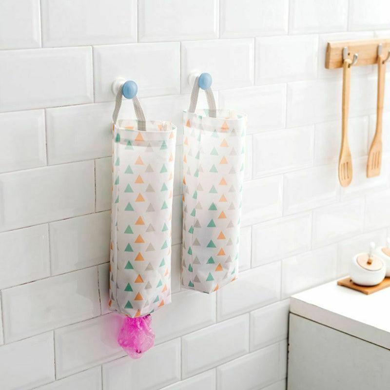 Plastic Bag Bags Hanger Organizer Storage Kitchen Trash Garbage Dispenser Holder - Green 3