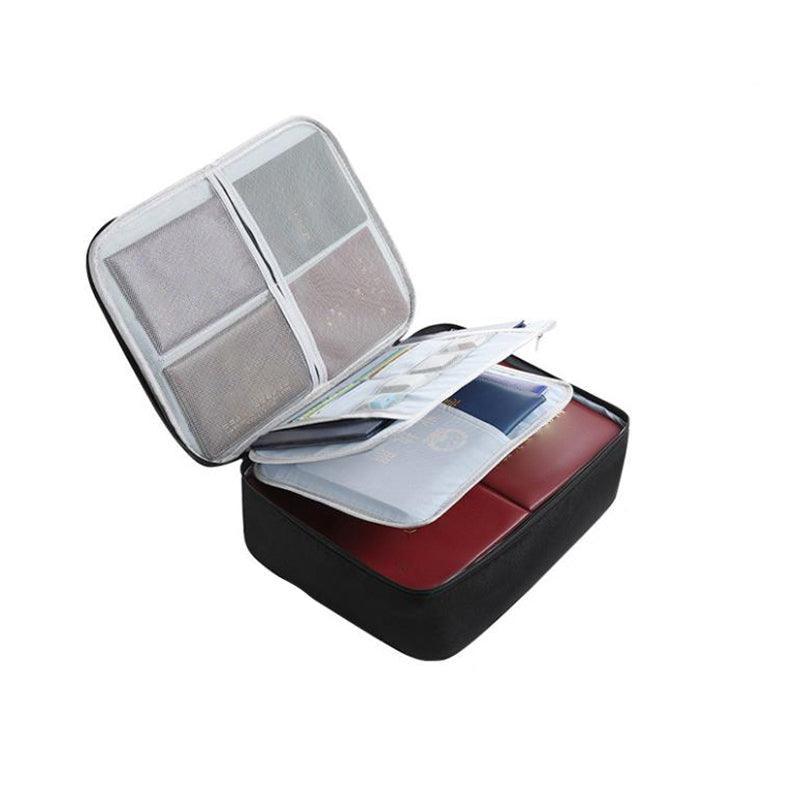 Large Capacity Multi-Layer Document Ticket Storage Bag Certificate File Organize 3 Layers - Navy 3 Layers-B2 8