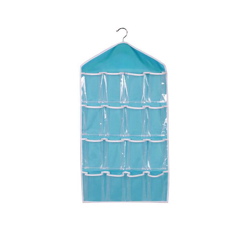 16 Pockets Hanging Wardrobe Storage Organizer Bag for Socks and Underwear - Rose Red 6