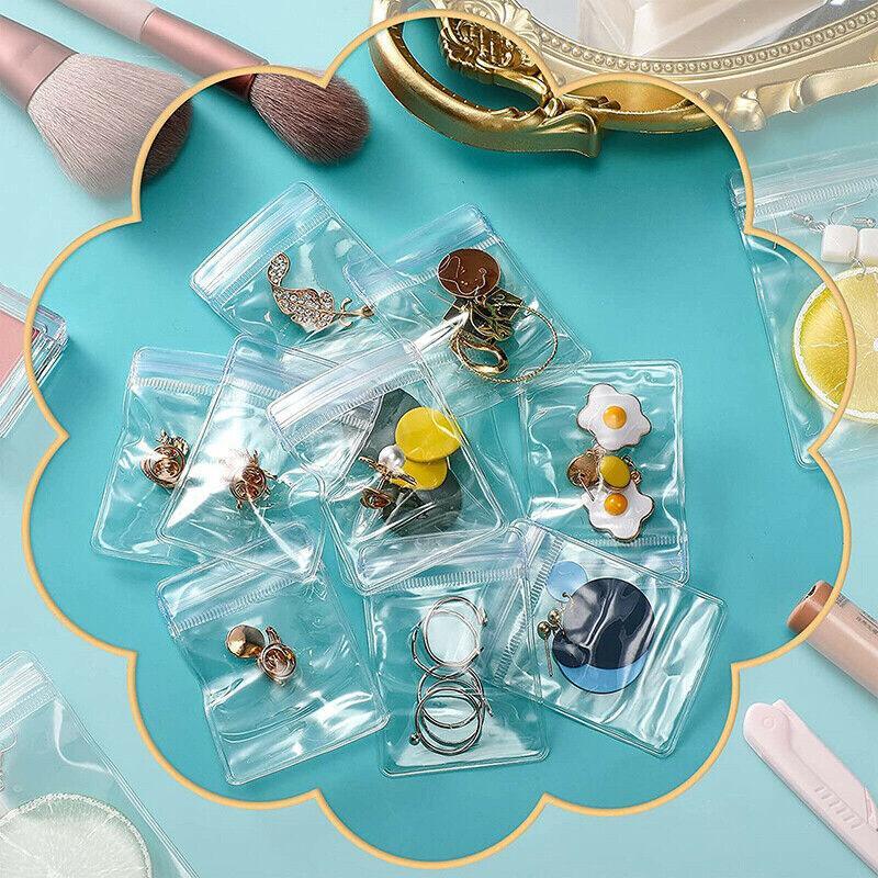 30X Transparent Jewelry Storage Book Small Plastic Gifts Reclosable Jewelry Bags 4
