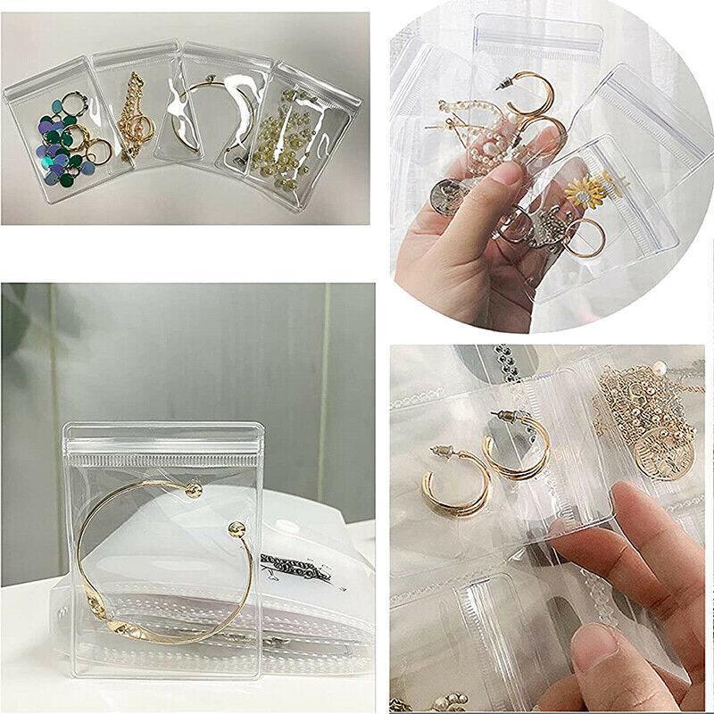 30X Transparent Jewelry Storage Book Small Plastic Gifts Reclosable Jewelry Bags 5