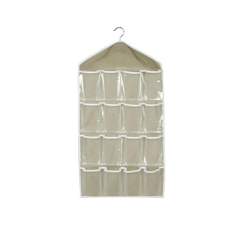 16 Pockets Hanging Wardrobe Storage Organizer Bag for Socks and Underwear - Green 9